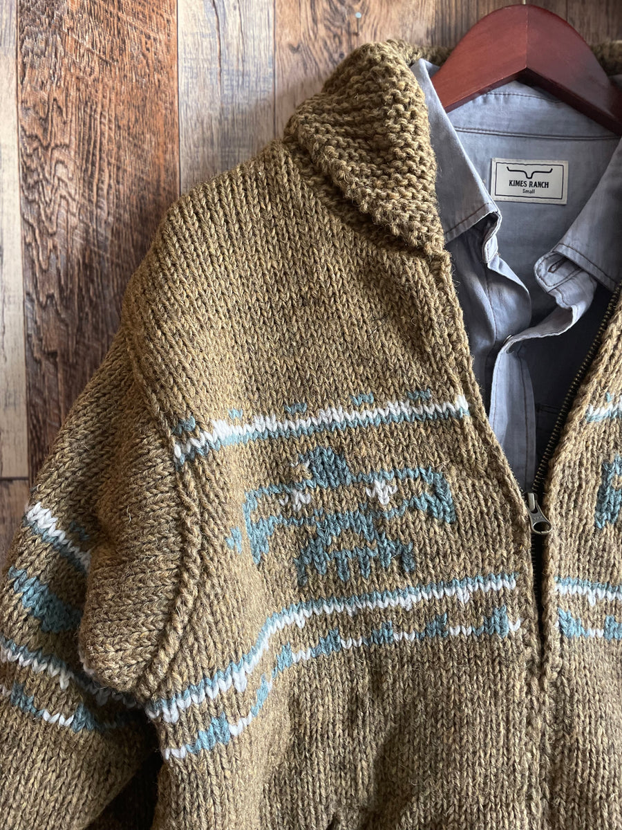 Laundromat Eagle Knit Sweater Jacket {Men's} Medium