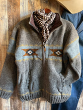 Load image into Gallery viewer, Navajo Knit Sweater Jacket Dark Natural {Men's}