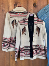 Load image into Gallery viewer, Vintage Horse Cardigan {Tan}