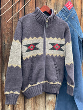 Load image into Gallery viewer, Navajo Knit Sweater Jacket Navy {Men's}