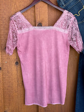 Load image into Gallery viewer, Carolina Lace Sleeve Top {Rose}