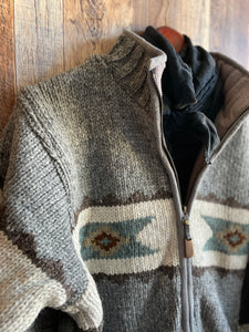 Navajo Knit Sweater Jacket Heather Gray {Men's}