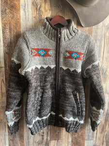 Mustang Knit Sweater Jacket {Walnut}