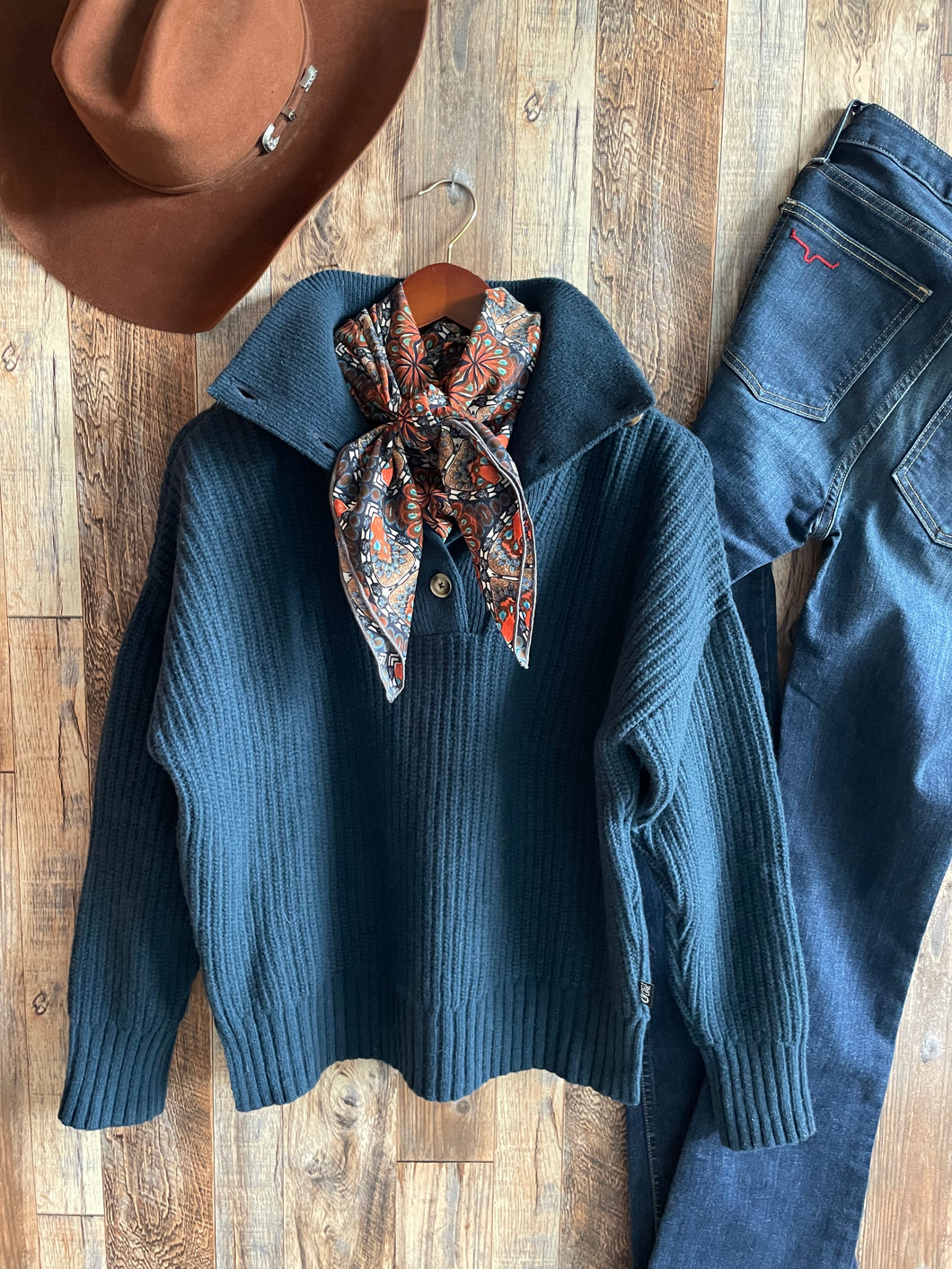 Modinetta Merino Wool Sweater {Deep Water}