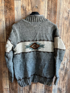 Navajo Knit Sweater Jacket Heather Gray {Men's}