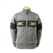 Load image into Gallery viewer, Navajo Knit Sweater Jacket Flint {Men's}