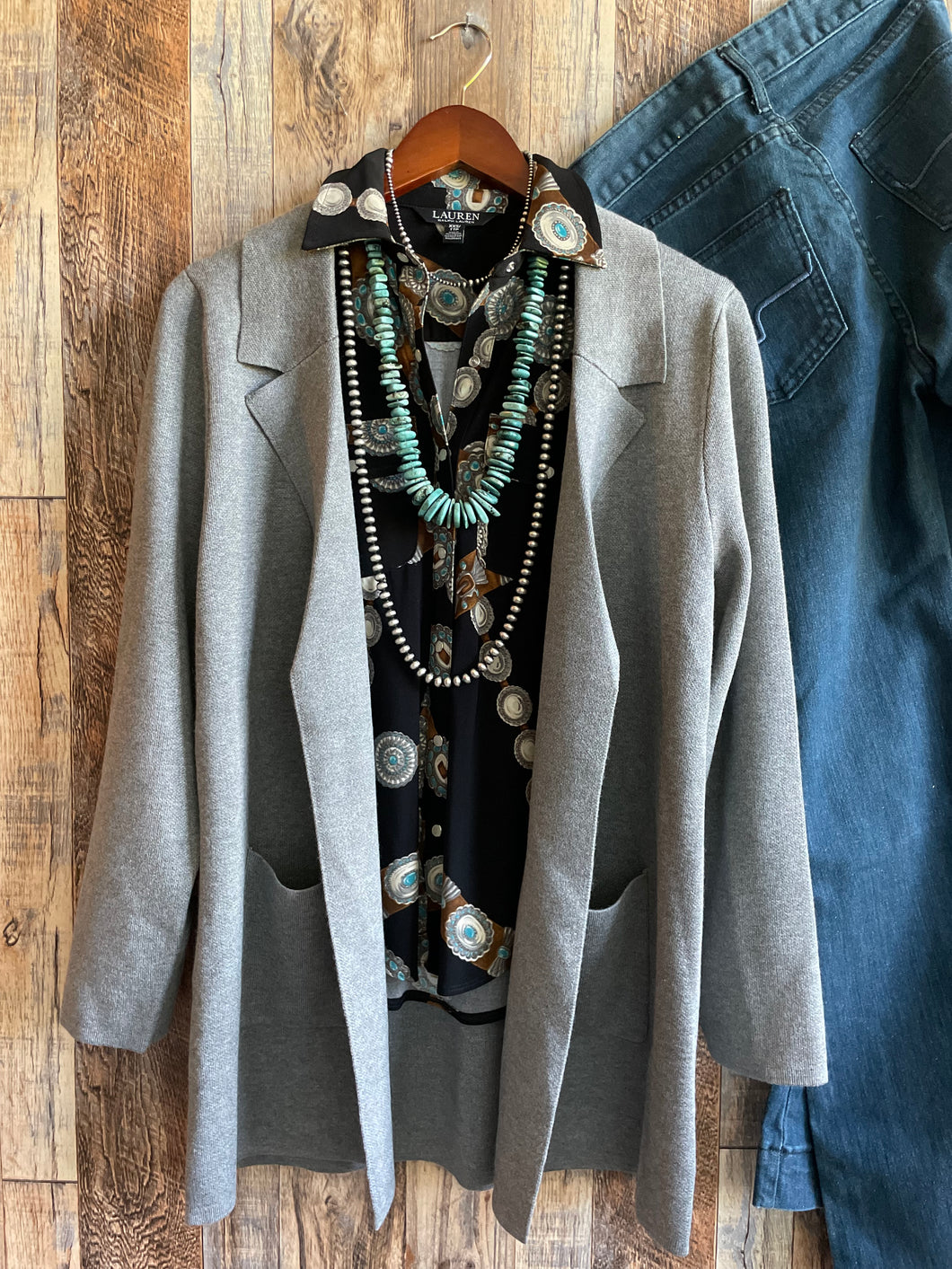 Plano Blazer Cardigan {Gray}