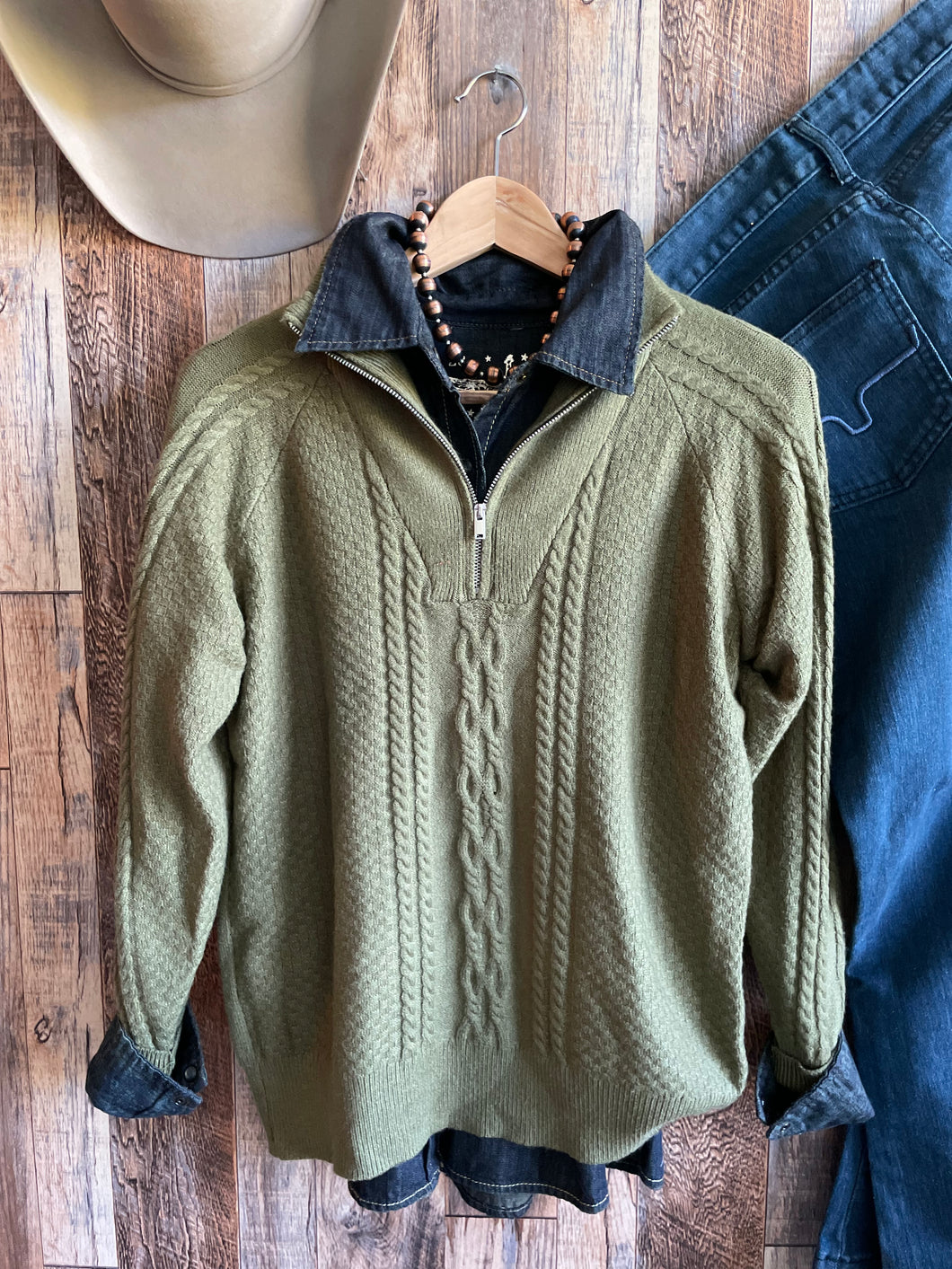 Sandpoint Sweater {Olive}