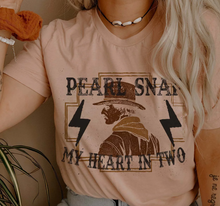 Load image into Gallery viewer, Pearl Snap My Heart in Two Tshirt