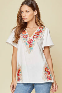 San Clemente Embroidered Top