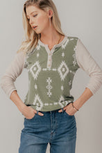 Load image into Gallery viewer, Ava Aztec Henley