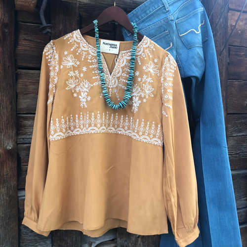 Marigold Embroidered Blouse