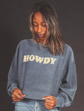 Load image into Gallery viewer, Howdy Corded Cropped Sweatshirt