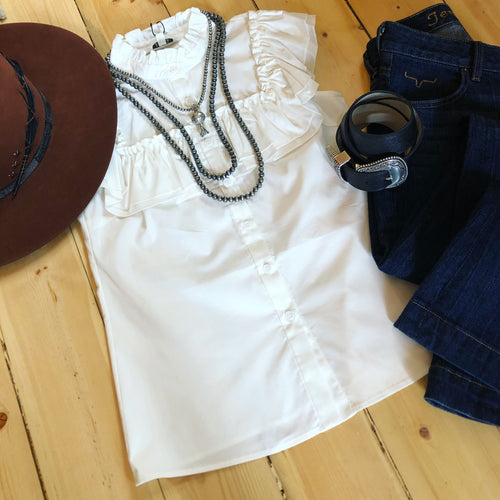 Eden Ruffle Front Blouse