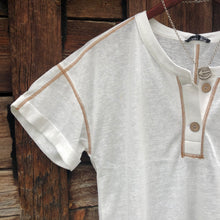 Load image into Gallery viewer, Grandby Button Front Tee