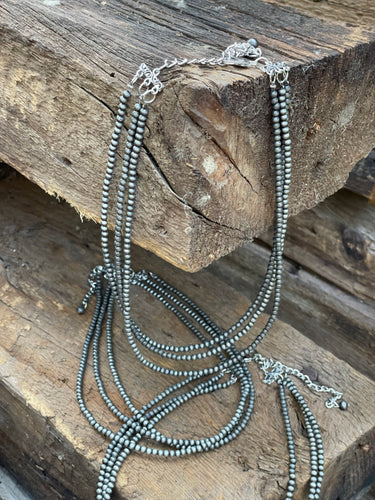 Faux Navajo Pearls 3-Strand Necklace