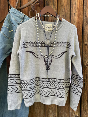 Butte Steer Sweater {Gray}