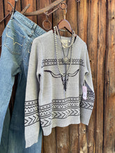 Load image into Gallery viewer, Butte Steer Sweater {Gray}