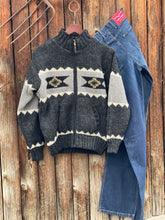 Load image into Gallery viewer, Navajo Knit Sweater Jacket Black {Men&#39;s}