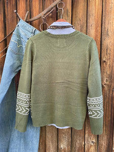 Butte Steer Sweater {Olive}