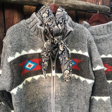 Load image into Gallery viewer, Navajo Knit Sweater Jacket Gray {Men&#39;s}