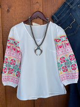 Load image into Gallery viewer, Camden Embroidered Sleeve Top