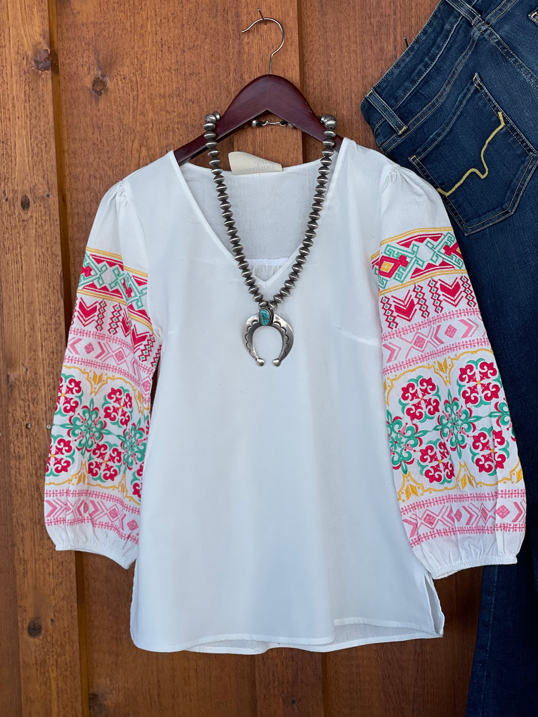 Camden Embroidered Sleeve Top