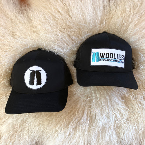 Woolies Black Patch Hats
