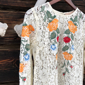 Rochester Embroidered Lace Top