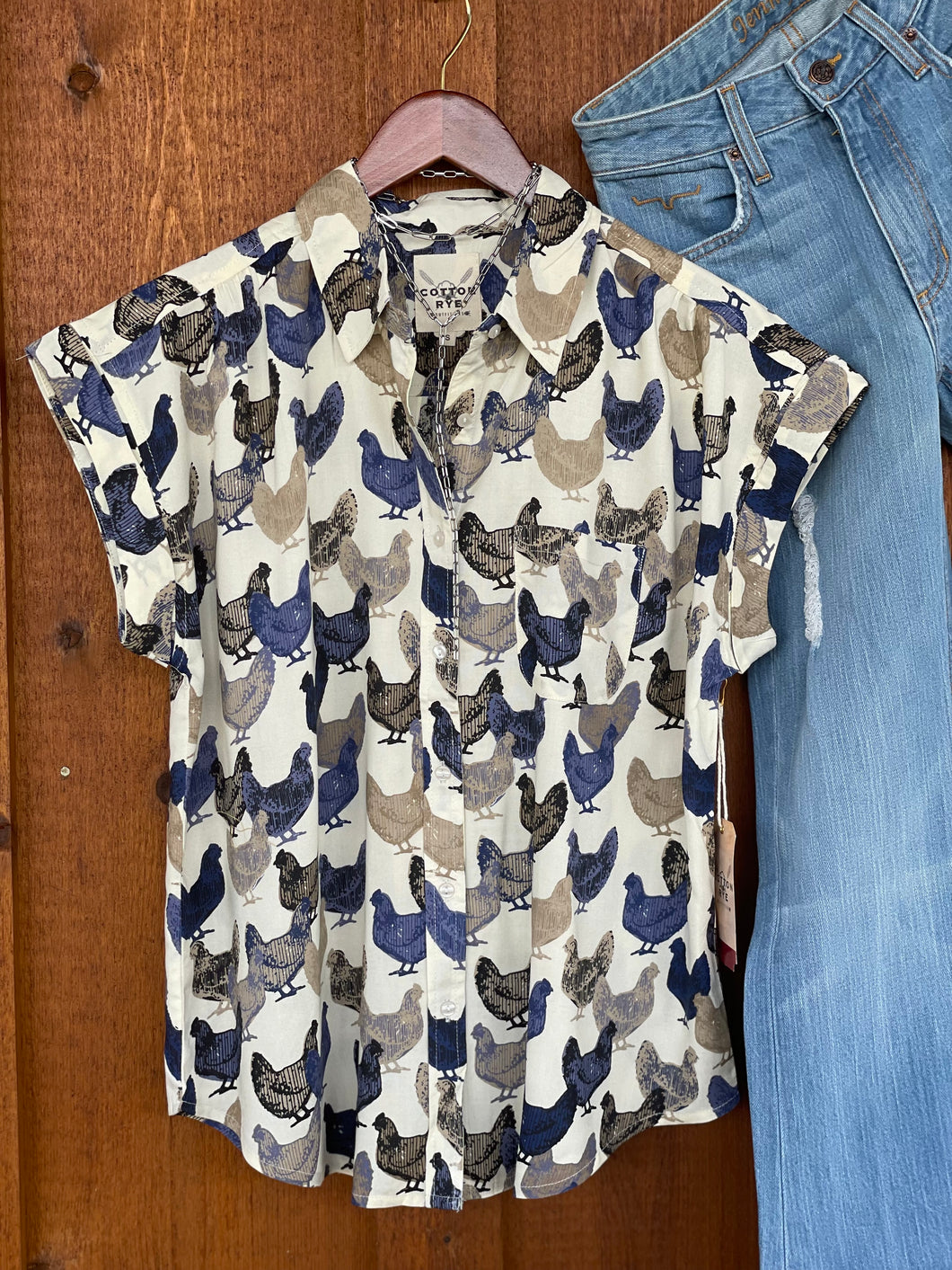 Rooster Button Up