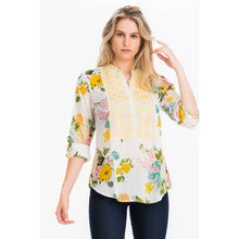 Load image into Gallery viewer, Panama Floral Embroidered Blouse