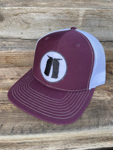 Woolies Maroon Patch Hats