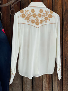 Pearl Embroidered Vintage Western Top