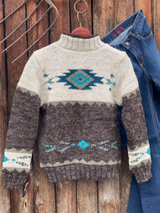 Mustang Knit Sweater Jacket {Brown}