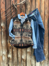 Load image into Gallery viewer, Maybelle Vest {Black &amp; Tan}