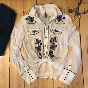 Oakley Embroidered Vintage Western Top